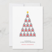Carte de Noël plate à thème de grand requin blanc (Devant)
