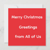Carte de Noël plate avec arbre de Noël moderne abs (Dos)