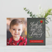 Carte de Noël plate avec chanson de Noël Sleigh Be (Debout devant)