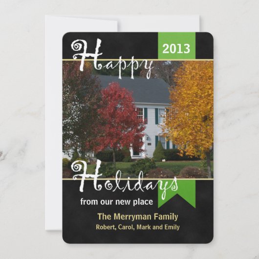 Carte de Noël plate avec photo et changement d'adr (Devant)