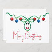 Carte de Noël plate avec texte personnalisé (Devant / Derrière)