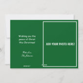 Carte de Noël plate avec un chiot paisible doré (Dos)