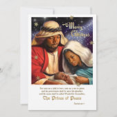 Carte de Noël plate de la Nativité afro-américaine (Devant)