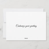 Carte de Noël plate de Robin d'hiver (Dos)