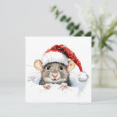 Carte de Noël plate de souris (Debout devant)