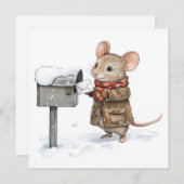 Carte de Noël plate de souris (Devant / Derrière)