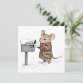 Carte de Noël plate de souris (Debout devant)