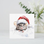 Carte de Noël plate de souris (Debout devant)