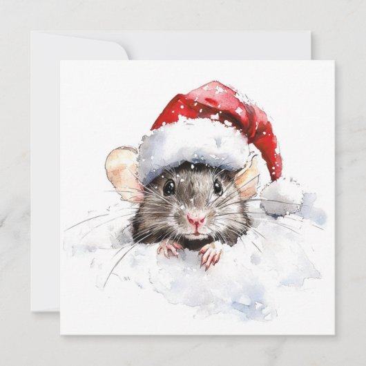Carte de Noël plate de souris (Devant)