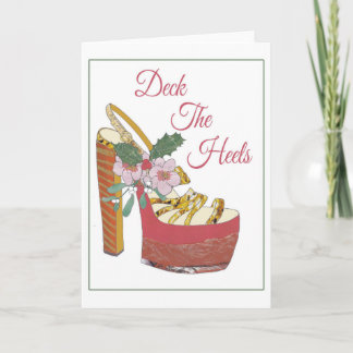 Carte de Noël. Plate-forme les talons. Chaussure