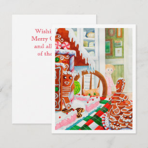 CARTE DE NOËL PLATE GINGERBREAD SURPRISE 4,25x5,5