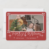 Carte de Noël plate photo Joyeux Noël (Devant)