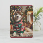 Carte de Noël plate photo Joyeux Noël (Debout devant)