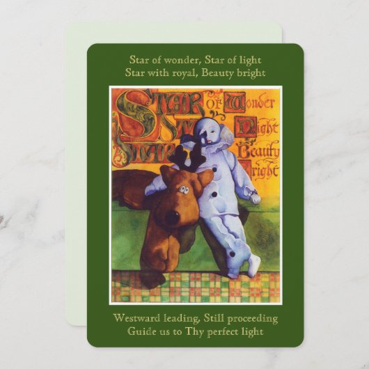 Carte de Noël plate STAR OF WONDER (Devant / Derrière)