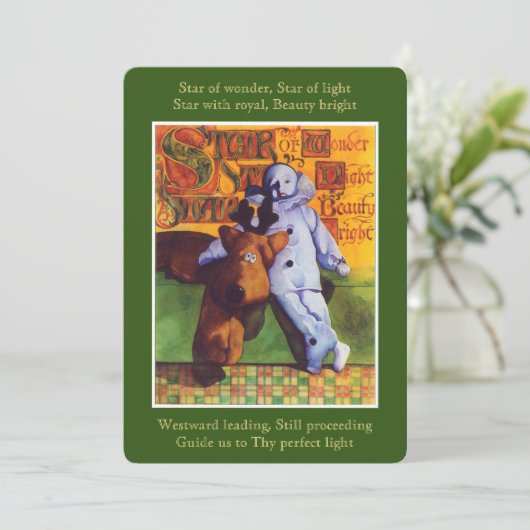 Carte de Noël plate STAR OF WONDER (Debout devant)