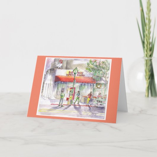 Carte de Noël pliable de Chinatown (Devant)