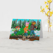 Carte de Noël pliable de nous à vous (Fleur jaune)