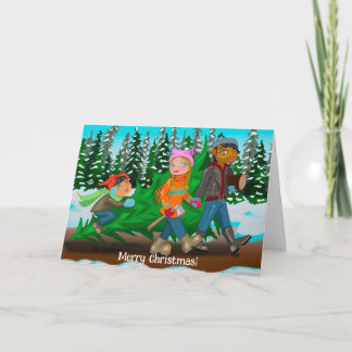 Carte de Noël pliable de nous à vous
