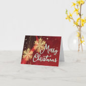 Carte de Noël pliée (Fleur jaune)