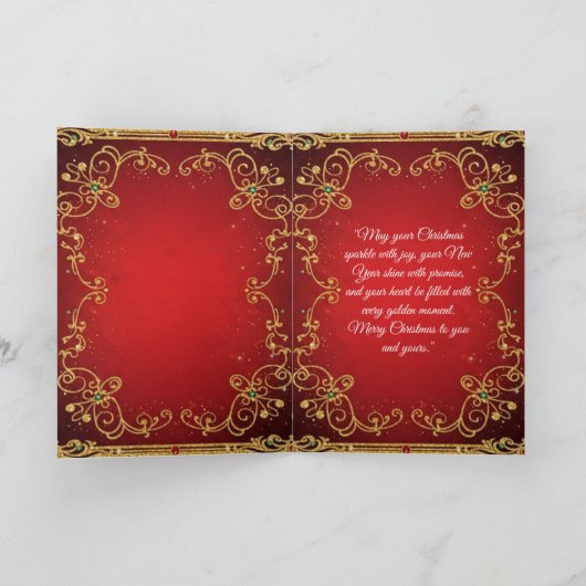 Carte de Noël pliée (Intérieur)