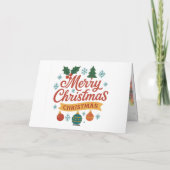 Carte de Noël pliée (Dos)