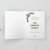 Carte de Noël pliée à la bougie de la Nativité (Intérieur)