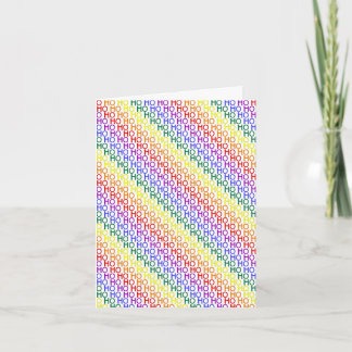 Carte de Noël pliée à motif Ho Ho Ho arc-en-ciel