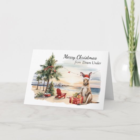 Carte de Noël pliée australienne (Devant)