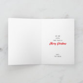 Carte de Noël pliée avec le visage de Santa (Intérieur)