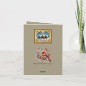 Carte de Noël pliée de la Nativité (Dos)
