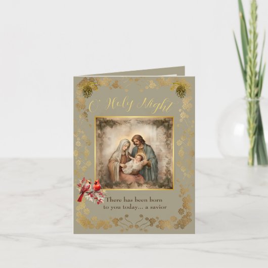 Carte de Noël pliée de la Nativité (Devant)