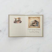 Carte de Noël pliée de la Nativité (Intérieur)