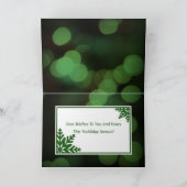 Carte de Noël pliée en verre de mercure vert 2 (Intérieur)