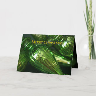 Carte de Noël pliée en verre de mercure vert 2