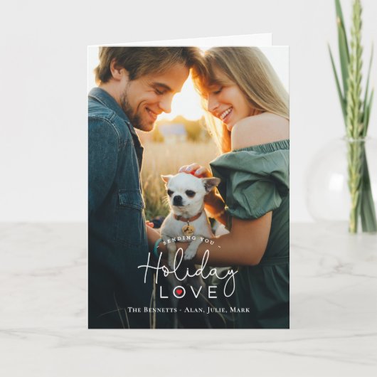 Carte de Noël pliée Holiday Love (Devant)