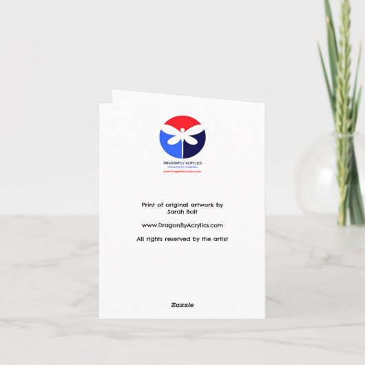 Carte de Noël pliée imprimée à partir d'art origin (Dos)