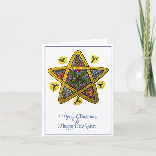 Carte de Noël pliée imprimée à partir d'art origin (Devant)