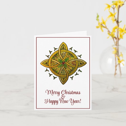 Carte de Noël pliée imprimée à partir d'art origin (Fleur jaune)