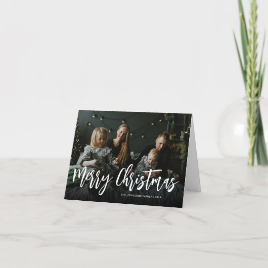Carte de Noël pliée joyeuse (Devant)