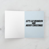 CARTE DE NOËL PLIÉE LET'S GO BRANDON CREEPY BIDEN (Intérieur)