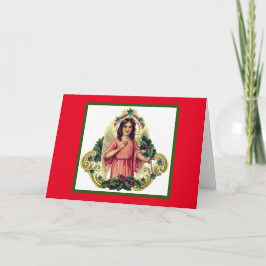 Carte de NOËL pliée NOM PERSONNALISÉ DE L'ANGEL VI (Devant)