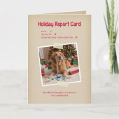 Carte de Noël pliée pour chien à thème de l'animal (Devant)