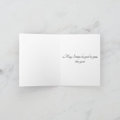 Carte de Noël pliée rétro Noël (Intérieur)