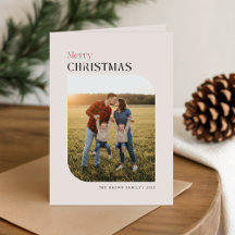 Carte de Noël pliée rouge et noire pour photo de f