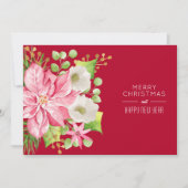 Carte de Noël Poinsettia (Devant)