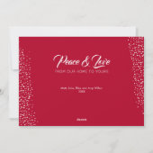 Carte de Noël Poinsettia (Dos)