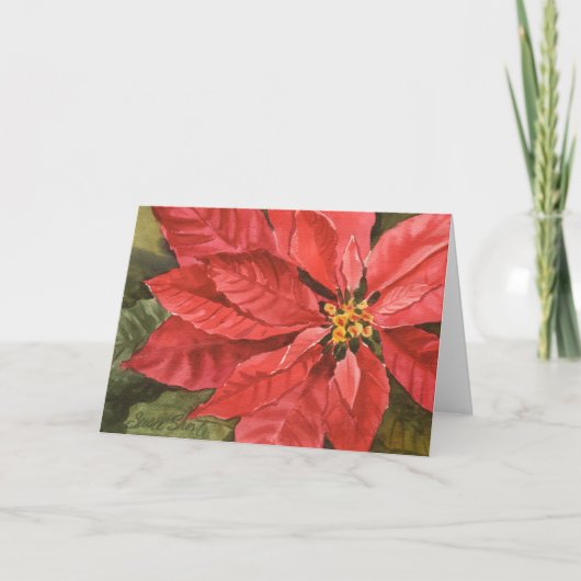 Carte de Noël Poinsettia 09CCS2-9 (Devant)