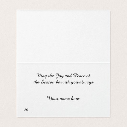 Carte de Noël Poinsettia 1 (Inside Unfolded)