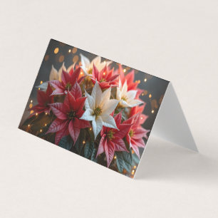 Carte de Noël Poinsettia 1