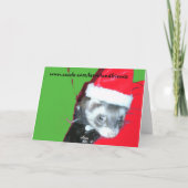 Carte de Noël Poinsettia Ferret (Dos)